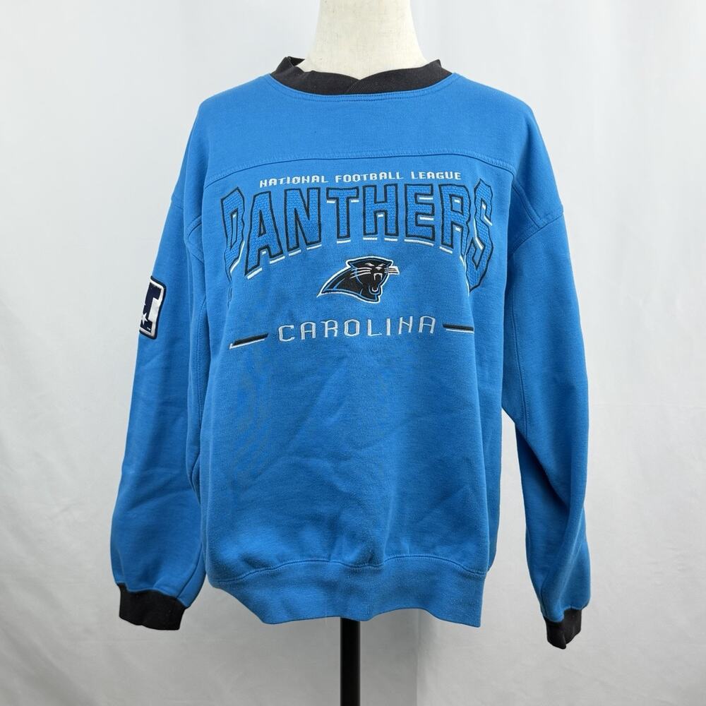 Vintage Carolina Panthers Crewneck Sweatshirt Lee Sport NFL Blue 90s M